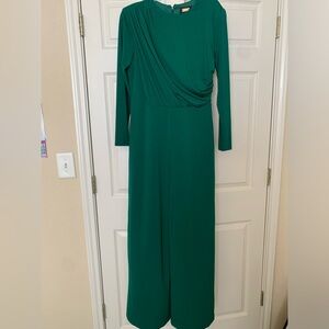 Alexia Admor Green Draped Jumpsuit
